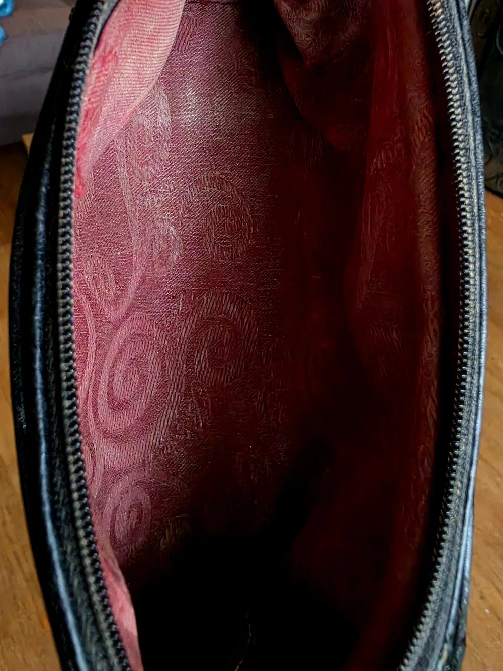 Brighton Red Leather Crossbody Wallet for Women -and Make Up Brush Bag